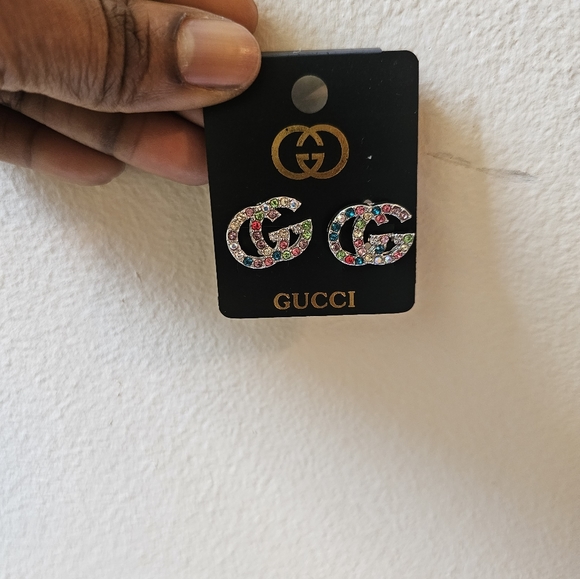 Fashion fun rhinestones earrings - Picture 2 of 3